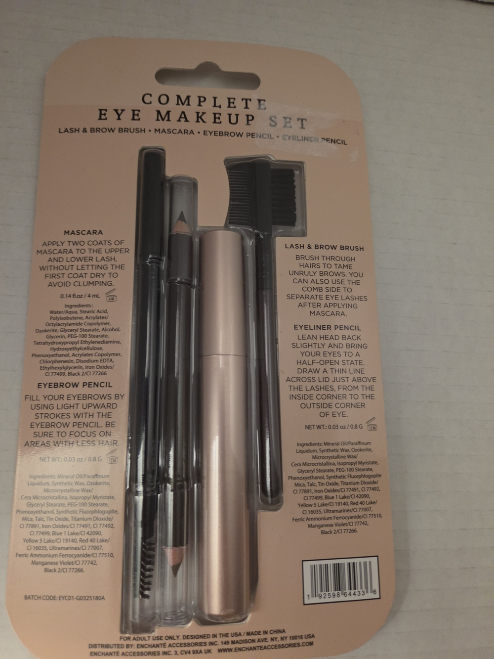 Ellen Tracy Complete Eye Makeup Set - Taupe/Black - Picture 4 of 7